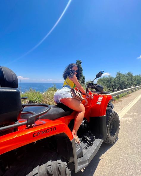 Day out roaming the Zakynthos island on a quad bike in Greece. Its giving bad bitch aesthetic ❤️‍🔥 Quad Biking Aesthetic, Quad Bike Outfit Women, Quad Bike Aesthetic, Quad Biking Outfit, Bike Outfits Women, Biking Aesthetic, Bike Outfit, Quad Biking, Bike Aesthetic