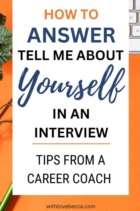 4 tips to help you answer “tell me about yourself” in an interview. The advice I give to all of my career coaching clients! How to not only answer but CRUSH the “tell me about yourself” interview question? Click here and follow these interview tips to stand out. Tell Me About Yourself Interview, Best Interview Answers, Job Interview Prep, Tell Me About Yourself, Job Interview Answers, Interview Answers, Coaching Clients, Interview Advice, Interview Prep