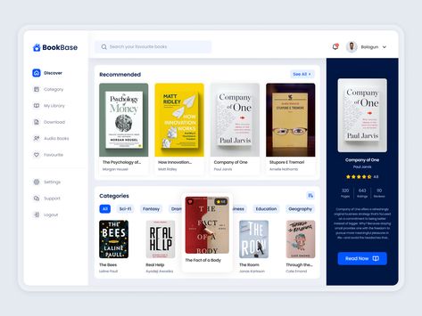 BookBase - Digital Book Library Dashboard by Kazeem Adebola Digital Store Design, Online Library Website Design, Library Web Design, Library Website Design Inspiration, Library Management System Ui Design, Book Store Website Design, Book Web Design, Digital Library Design, Library Website Design