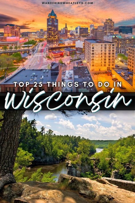 25 Best Things to do in Wisconsin | USA travel | Wisconsin travel | activities in Wisconsin | attractions in Wisconsin | places in Wisconsin | sights in Wisconsin | things to do outdoors in Wisconsin | beaches in Wisconsin | parks in Wisconsin | waterfalls in Wisconsin | Wisconsin road trip | things to do in winter in Wisconsin | hiking in Wisconsin | museums in Wisconsin | things to do in Milwaukee | Wisconsin hikes | places to visit in Wisconsin | #Wisconsin #USAtravel #Milwaukee #DoorCounty Wisconsin Things To Do, Living In Wisconsin, Wisconsin Waterfalls Road Trips, Unique Things To Do In Wisconsin, Only In Your State Wisconsin, Up North Wisconsin, Wisconsin Bucket List, Wisconsin Road Trips, Things To Do In Milwaukee Wisconsin