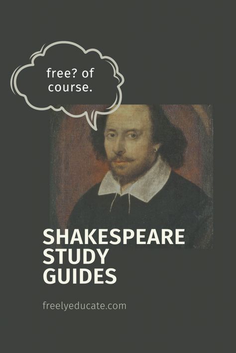 Free Shakespeare Study Guides for 13 Plays! Free College Courses, Reading Shakespeare, Illustration Courses, Free Nature, Free College, Shakespeare Plays, Language Arts Lessons, Richard Iii, Study Guides