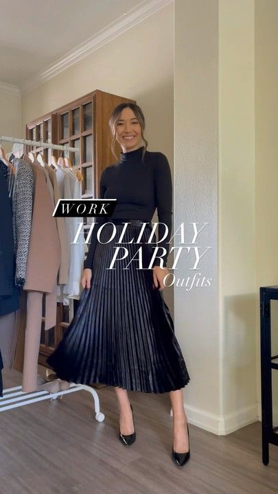 Winter Party Outfit Night Classy, Party Outfit Night Classy, Leather Skirt Outfit Party Night, Party Outfit Classy, Office Party Outfit, Winter Party Outfit Night, Christmas Party Outfits Classy, Holiday Party Outfit Work, Office Holiday Party Outfit