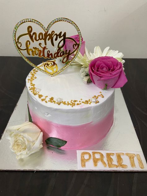 1 kg fresh mixed fruit cake with florql decoration and pink and golden theme Mixed Fruit Cake Design, Mix Fruit Cake Decoration, 1kg Cake Design Birthday, Mixed Fruit Cake, Fruit Cake Design, Mix Fruit, Cake Decorating Designs, Cake Designs Birthday, Mixed Fruit