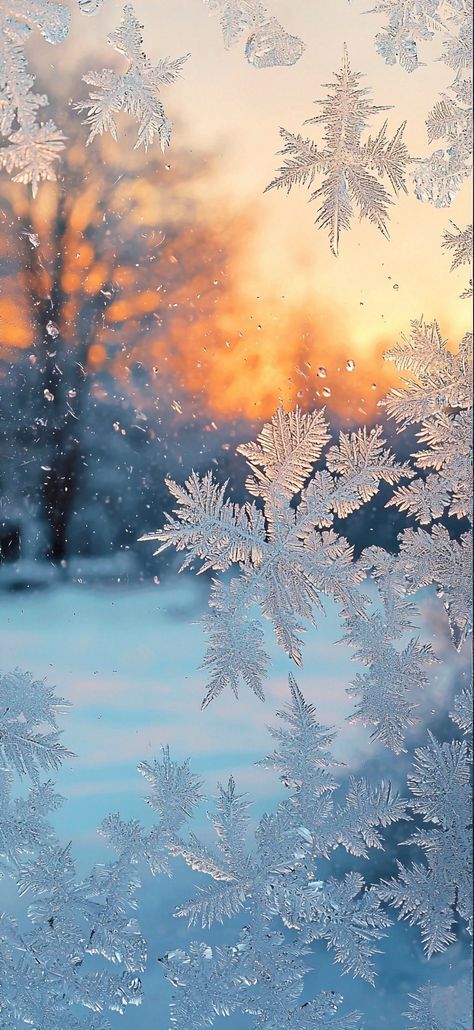 Window Iphone Wallpaper, Winter Screensavers, Frosty Window, Christmas Mobile, Snowflake Wallpaper, Cozy Winter Vibes, Winter Iphone, Iphone Wallpaper Winter, Winter Pics