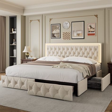 Beige bed ideas