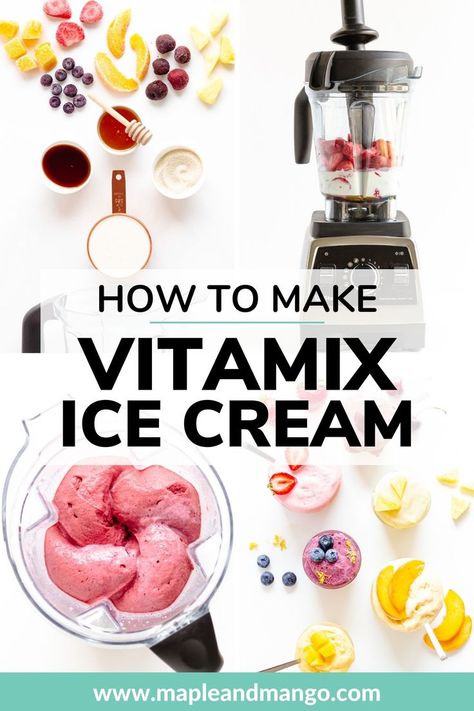 Vitamin Ice Cream, Vitamin Ice Cream Recipes, Vitamix Ice Cream Recipes Healthy, Vitamix Recipes Nice Cream, Ice Cream Vitamix Recipe, Vitamix Vanilla Ice Cream, Vitamix Strawberry Ice Cream, Vitamix Chocolate Ice Cream, Vita Mix Ice Cream Recipes