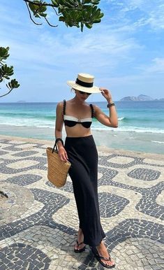 #BEAUTY ,#REALATIONSHIPS #Fashion #Outfits #Summer Outfits #Animals St Barths Outfits, Beach Vacation Outfit Inspiration, Pool Side Outfit, Sunhat Outfit, Sylvie Facon, Cabo Outfits, Tulum Style, Dresses Straight, Tropical Outfit