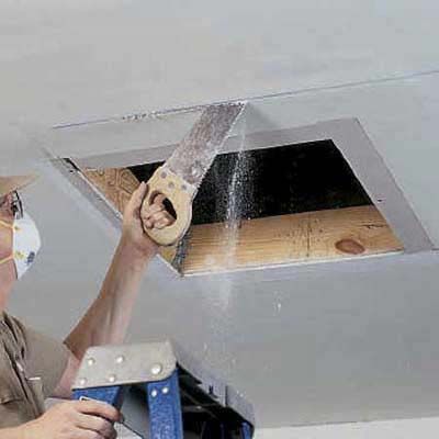 Cut out attic access opening Attic Stairs Pull Down, Diy Loft, Garage Attic, Attic Staircase, Attic Office, Attic Renovation Ideas, Attic Ideas, Attic Doors, Attic Ladder