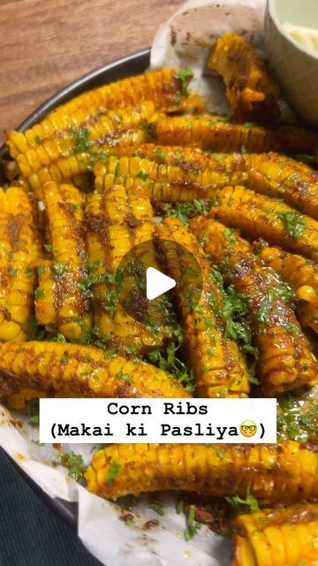 Sweetcorn Recipes, Corn Ribs Recipe, Corn Ribs, Asian Rice, Spicy Corn, Savory Bites, Dried Parsley, Baked Corn, Indian Corn