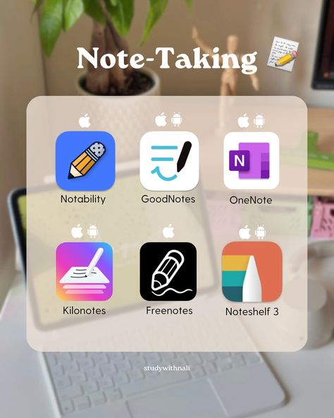 🏫 Back to school apps master list ’24 Useful apps to start a new semester strong 💪🏻 The categories of the apps are: 📝 note-taking ⏰ time management 🗓️ organization 🧘🏻‍♀️ focus 🩹 study aid 🛋️ lifestyle 🩺 health ☕️ study break What other app would you add to the list? 📝 #studytips #backtoschool #appsios #appsandroid #studygram Aesthetic Note Taking Apps, Note App Ideas, Apps To Help You Study, Study Apps For Laptop, Notes App Organization, To Do List App, Apps For School, Best Ipad Games, Focus App