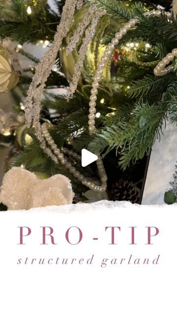 Treetime Christmas Creations on Instagram: "💥Pro-Tip💥 Links Below!

⭐️ Pro-Tip: Structured garlands (like our best selling Pearl Garland above) are the quickest and easiest way to create huge dimension in your tree! No need to fluff or bend to get it just right, just attach by twisting branches and follow the natural curve to create a  stunning effect!

⭐️ Comment PEARL and we’ll send you the link to our Pearl Garland. (Heads up, we just got them back in stock after they completely sold out already this year and we expect them to go fast!)

⭐️Follow @treetimechristmascreations for more tips & tricks and be the first to see our decor before it sells out!

#christmas #christmasdecor #christmasdecorating #christmasdecorations #diydecor #diydecoration #decor #decorhack #tipsandtricks #homede Pearl Garland Christmas Tree, Pearl Garland, Crystal Garland, Wrapped Lights, Prelit Tree, All Of The Lights, Artificial Foliage, Christmas Tree Garland, Pro Tip