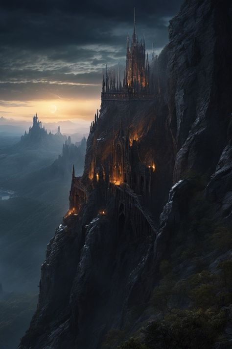 Dark Fortress Cliff Check more at https://paintlyx.com/dark-fortress-cliff/ Cliff Edge Aesthetic, Cliff Side Castle, Evil Fortress, Dark Castle Aesthetic, Cliff City, Cliff Aesthetic, Cliff Waterfall, Dark Fortress, Cliff Palace