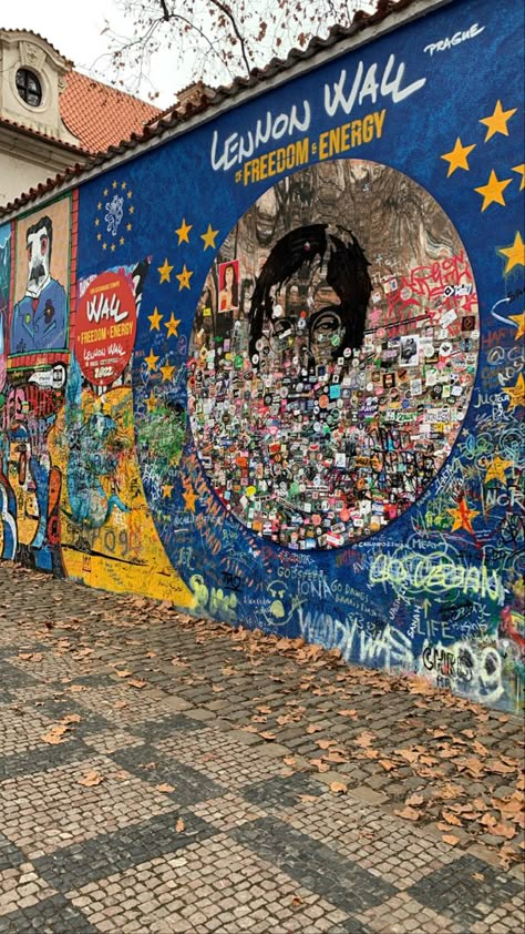 #prague #praguetravel #travel #travelling #blue #wall #freedom #lennon #trip #aestethic Prague Czech Republic Aesthetic, Prague Summer, Prague Girls, Prague Map, Prague Aesthetic, Lennon Wall, Prague Photos, Maps Aesthetic, Travel Buddies