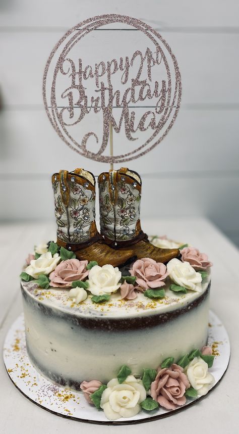 Country Cake Ideas Birthday, Pink Western Birthday Cake, Cowgirl Birthday Cakes Western Theme, Western Theme Cake Cowgirl, Western Cake Ideas Birthday, Pink Western Cake, Cowgirl Cakes Birthday, Cowgirl Boot Cake, Country Birthday Cakes