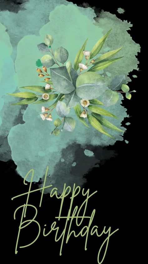 Green Happy Birthday Images, Green Happy Birthday, Happy Birthday For Her, Pink Happy Birthday, Birthday Wishes Flowers, Birthday Greetings Friend, Happy Birthday Art, Happy Birthday Greetings Friends, Happy Birthday Beautiful