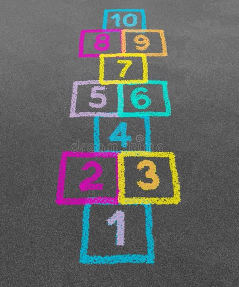 Playground Painting, Paper Structure, Playground Games, Engineering Challenge, School Playground, School Yard, Chalk Drawings, Sidewalk Chalk, Classic Games