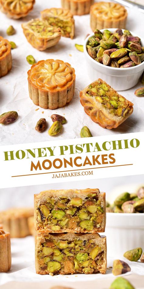 Healthy Mooncake Recipe, Chinese Moon Cakes Recipe, Walnut Mooncake Recipe, Snowy Mooncake Recipe, Mooncakes Recipe Easy, Mooncake Filling Ideas, Honey Pistachio Mooncakes, Moon Cake Filling Recipe, Mooncake Filling Recipe