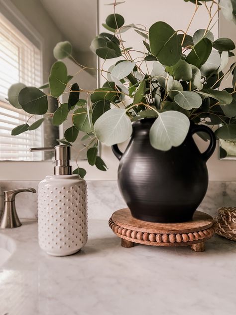 Live Silver Dollar Eucalyptus … curated on LTK Eucalyptus Bathroom Theme, Eucalyptus Bathroom, Eucalyptus Vase, Gym Bathroom, Dollar Eucalyptus, Silver Dollar Eucalyptus, Bathroom Themes, Black Vase, Silver Dollar