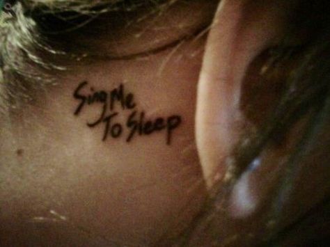 Sing Me To Sleep Little Tattoos, Body Mods, A Tattoo, All Time Low Tattoo, Lyric Tattoos, The Smiths, Band Tattoo, Piercing Tattoo, Beautiful Tattoos