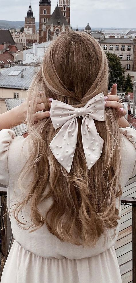 cute hairstyle with bow, boho hairstyle, Adorable hairstyles, cute hairstyle, cute braid with bow, Adorable hairstyles for long hair, cute hairstyles for school, Adorable hairstyles for medium hair, Adorable hairstyles easy, pretty hairstyle, easy cute hairstyles Hairstyles With Big Bow, Half Up Half Down With Bow, Big Bow Hairstyle, Hair Styles With Bow, Braid With Bow, Hairstyle With Bow, Hair Bow Hairstyle, Hairstyles With Bows, Easy Cute Hairstyles