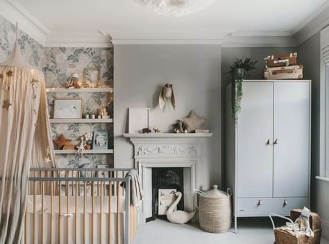 Nursery With Alcoves, Nursery Victorian House, Enchanting Nursery, Childrens Bedrooms Design, Toddler Room Ideas, Interior Design Blogs, Kids Room Interior Design, Pastel Nursery, Sandberg Wallpaper