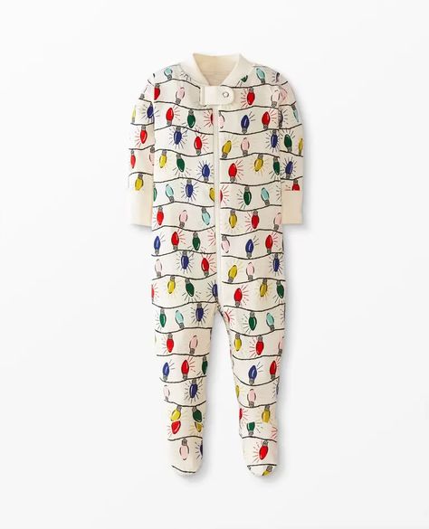 Baby Zip Footed Sleeper | Hanna Andersson Hanukkah Traditions, Holiday Romper, Sleeper Pajamas, Sensory Friendly, Baby Sleepers, Best Pajamas, Matching Family Pajamas, Baby Pajamas, Organic Cotton Baby