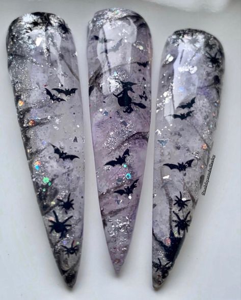 Grave Nails, Glam Halloween Nails, Birthday Cake Nails, Acrylic Nail Designs Coffin, Holloween Nails, Witch Nails, Witchy Nails, Halloween Acrylic Nails, Punk Nails