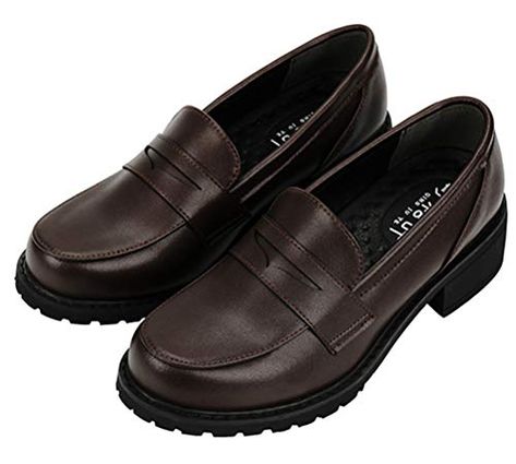 Brown School Shoes, School Uniform Shoes, Brown Pumps, Uniform Dress, Classic Heels, Platform Stilettos, Aesthetic Shoes, Cosplay Props, School Shoes