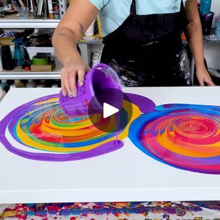 Pearl Paint, Fibonacci Spiral, Leftover Paint, Warm And Cool Colors, Paint Pouring, Color Magic, Acrylic Painting Tutorials, Pouring Painting, Happy Paintings