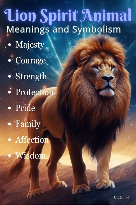 Lion Spirit Animal Art, Lion Spirit Animal Meaning, Spiritual Animal Meanings, Bravery Symbol, Lioness Meaning, Lion Meaning, Lion Symbolism, Lion Spirit Animal, Lion Spirit