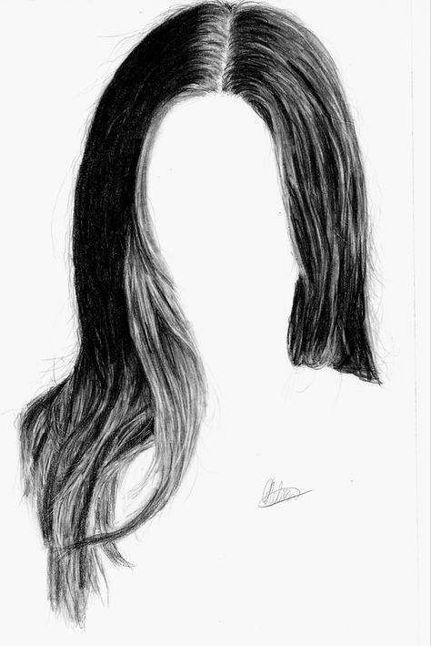 Type 1 (straight hair) hair study done using graphite pencils  #hairstyles #hairgoals #artcreative #hairgoals #graphiteart Straight Hair Drawing Tutorial, Thick Hair Drawing, Straight Hair Sketch, Straight Hair Reference Drawing, How To Draw Straight Hair, Long Straight Hair Drawing, Drawing Straight Hair, Straight Hair Drawing, Type 1 Hair