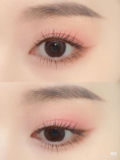 Korean Eyeshadow Looks, Korean Eyeshadow, Korean Natural Makeup, Applying Eyeshadow, Simple Makeup Natural, Japan Makeup, Korean Eye, Pretty Eye Makeup, Soft Makeup Looks