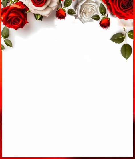 Wallpaper With Border, Dil Photos Love, Red Roses Background, Landscape Border, Red Landscape, Roses Background, Night Landscape Photography, Background Border, Landscape Borders