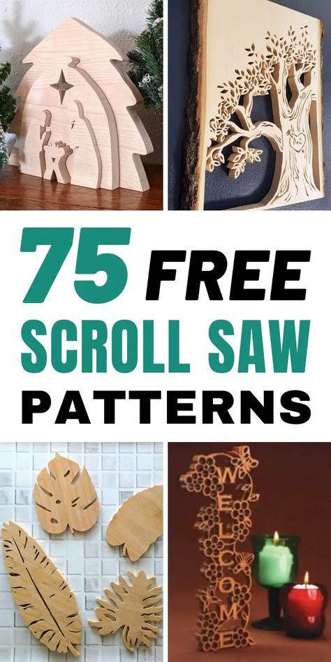 75 Free Scroll Saw Patterns For Beginners & Advanced - Handy Keen Scroll Saw Patterns Free Printable, Scroll Saw Ideas, Free Scroll Saw Patterns, Bois Intarsia, Scroll Saw Projects, Best Scroll Saw, Intarsia Wood Patterns, Wood Craft Patterns, Dremel Carving