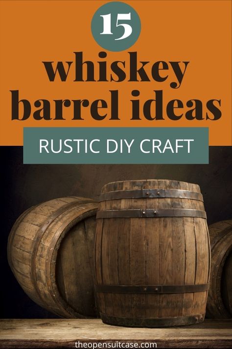 When Drinkers Craft: 15 Whiskey Barrel Ideas Whiskey Barrel Table Ideas, Whiskey Barrel Ideas Diy, Whiskey Barrel Fountain Ideas, Old Whiskey Barrel Ideas, Whiskey Barrel Decorating Ideas, Whiskey Barrels Ideas, Whiskey Barrel Christmas Decor, Whiskey Barrel Bar Ideas, Wooden Barrel Ideas