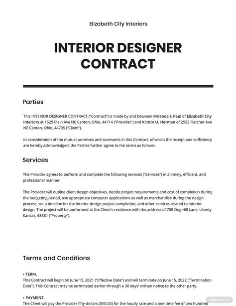 Interior Design Quotation, Interior Design Contract, Contract Interior Design, Quotation Format, Design Contract, Interior Design Template, Free Business Card Design, Simple Interior Design, Goal Getter