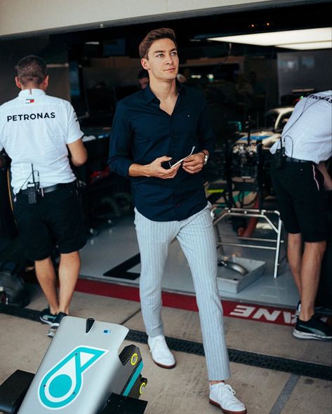 F1 Drivers Outfits, George Russell Style, George Russell Outfit, F1 Miami, F1 Racers, George Russel, Race Outfit, Tiktok Boys, F1 Driver