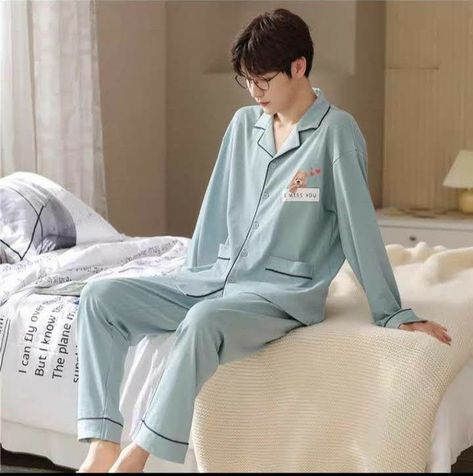 It will reveal in the story... u will love it i don't promise but I c… #fanfiction #Fanfiction #amreading #books #wattpad Korean Pjs Men, Male Pajamas Cute, Comfy Korean Outfits Male, Mens Sleepwear Aesthetic, Pijamas Aesthetic Boy, Pajamas Aesthetic Boy, Male Pajamas Aesthetic, Mens Pajamas Aesthetic, Lazy Home Outfits