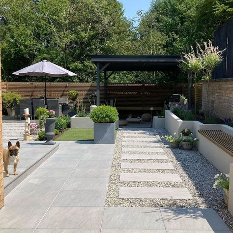 Pavers With Pea Gravel, Pavers Pea Gravel, Pea Gravel Garden, Garden Ideas Driveway, Sixth Birthday, Porcelain Paving, Landscaping Inspiration, Back Garden Design, Garden Paving