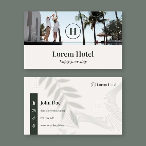 Business Name Card Design, Hotel Visiting Cards Design, Visitcard Ideas, Hotel Business Card Design, Hotel Card Design, Hotel Business Card, Airbnb Business, Menu Design Inspiration, Hotel Card