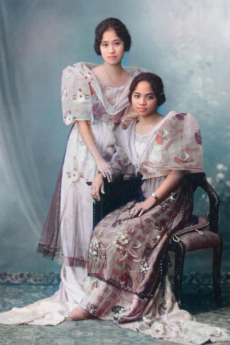 Filipino Photoshoot, Cultural Photoshoot, Philippine Costume, Vintage Filipiniana, Filipino Traditional Clothing, Filipino Dress, Maria Clara At Ibarra, Filipiniana Wedding Dress, High Low Ball Gown