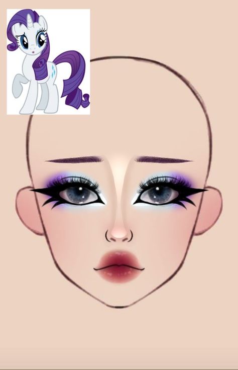 Rarity Makeup, Mlp Makeup, Makeup Tutorials Step By Step, Make Up Guide, Futuristic Makeup, Pony Makeup, Halloweenský Makeup, Asian Makeup Tutorials, Makeup Charts