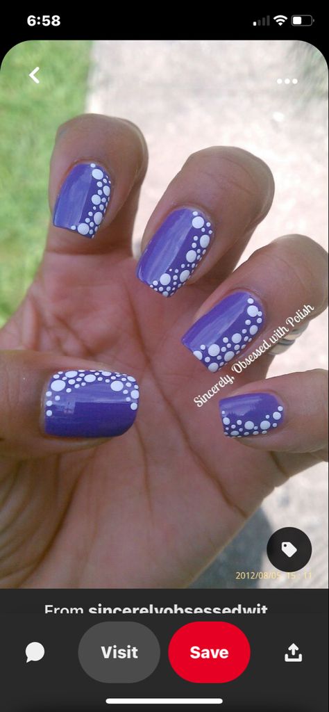 Polka Dot Nail Art Designs, Nail Art Dotting Tool, Dot Nail Art Designs, Nailart Tutorial, Nail Dotting Tool, Polka Dot Nail Art, Dot Nail Art, Purple Nail Designs, Nail Art Techniques