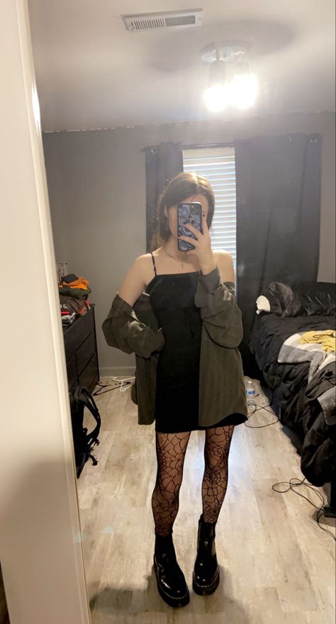 Doc Martens Fishnets Outfit, Alt Doc Martens Outfit, Black Dress Doc Martens Outfit, Fishnets Outfit Aesthetic, Shiny Doc Martens Outfit, Doc Marten Shoes Outfit, Fishnet Outfit Aesthetic, Dress Doc Martens, Fishnets Outfit