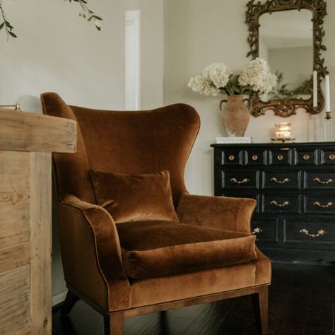 Handcrafted Chairs Collection | River & Bord Velvet Chairs Living Room, Arm Chair Styles, Unique Sofas, Gathering Room, Sophisticated Decor, Living Room Shelves, Stylish Living Room, Wing Chair, Hand Crafted Furniture