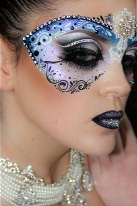 # Beauty Masquerade Hair, Masquerade Mask Makeup, Carnaval Make-up, Masquerade Makeup, Mask Face Paint, Fantasy Make-up, Adult Face Painting, Make Up Designs, Face Painting Tutorials