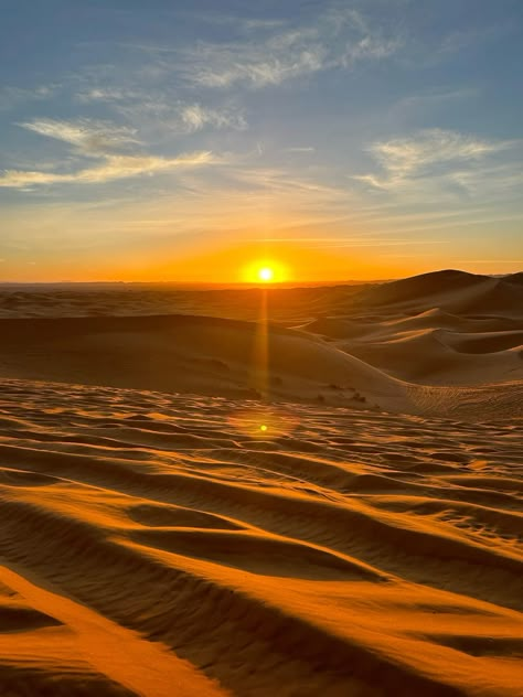 Sunrise in Sahara desert Sahara Desert Photography, Desert Sunrise, Indus Valley Civilization, Desert Photography, Physical Features, Africa Destinations, Sahara Desert, Beautiful Landscape Photography, Desert Sunset