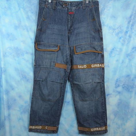 Vintage 90s Marithe Francois Girbaud 36x33 Jeans Baggy Straps Shuttle Tape Cargo #Girbaud #BaggyLoose Girbaud Jeans 90s, Girbaud Jeans, Francois Girbaud, Marithe Francois Girbaud, Style Reference, American Eagle Jeans, Jeans Black, Jeans For Sale, Man Cave