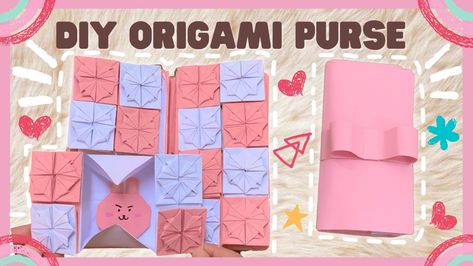 #origami #papercraft #diy Origami Purse, Origami Wallet, Tutorial Origami, Origami Bag, Paper Purse, Wallet Tutorial, Purse Tutorial, Easy Origami, Diy Origami