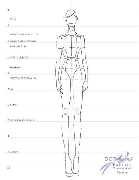 Female Croquis Female Croquis, Human Proportions, Fashion Illustration Template, Fashion Sketch Template, Croquis Fashion, Fashion Design Drawing, Fashion Figure Drawing, Fashion Design Template, Fashion Illustrations Techniques